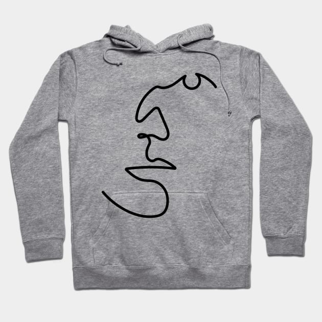 Poker Face | One Line Drawing | One Line Art | Minimal | Minimalist Hoodie by One Line Artist